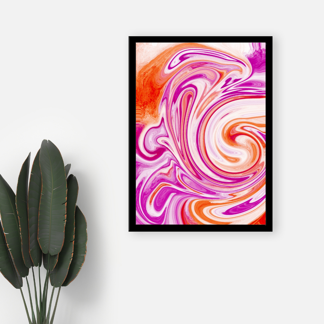 Raspberry Ice Cream Art Print